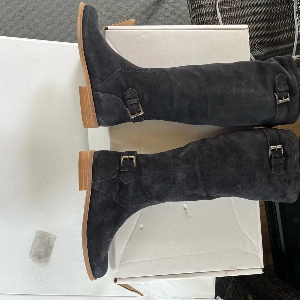 Garnet Hill Suede riding boots size 6.5